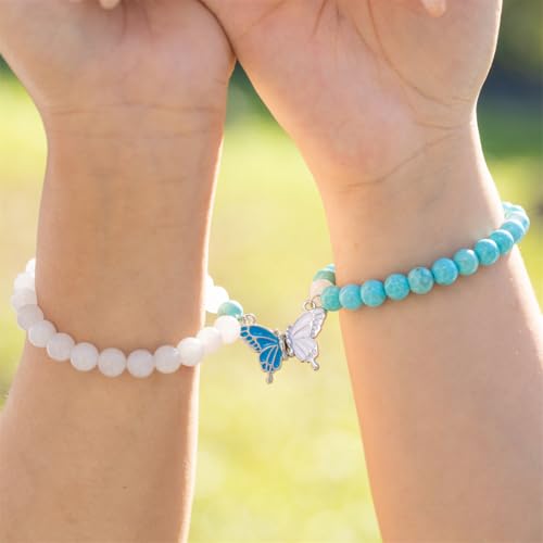 YGLINE Tree of Life Yoga Healing Stone Bracelets,Multilayer Lotus Chakra Stone Reiki Bracelet Sets,Anxiety Crystal Natural Stone,for Women Stress Relief - color: butterfly 3