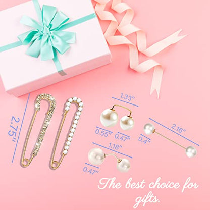 Fashion Pearl Brooch, Sweater Shawl Pearl Pin, Elegant and Fashionable | Enhance your Temperament, Suitable for a Variety of Occasions to Wear - color: White A