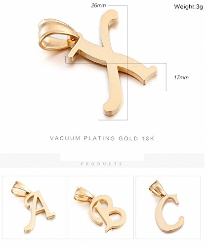 Initial Charms Gold Initial Pendant 14k Gold Letter Charm Name Pendant for Women and Men - style: X