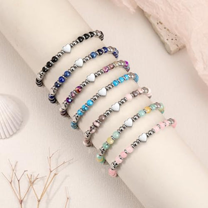 Best Friend Bracelet Gifts for Women Sister Bestie, Christmas Gift for Teens Mom Daughter Granddaughter Birthday Gift for Her Stocking Stuffers - color: Amazonite-Daughter