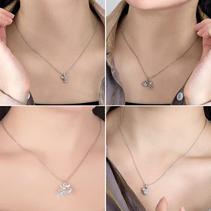 Dankadi Italian 925 Sterling Silver Necklace For Women 0.9mm Box Chain 1.3mm Rolo Chain O-Chain Lobster Claw Clasp - Pendant Chain - 16 "18" 20 "22" 24 "26" Jewelry Gift - color: O - Chain, size: 22 inches
