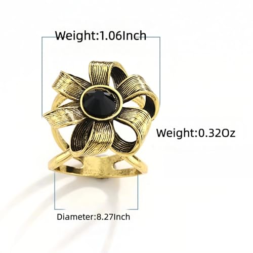 SYWDUDUCLT Scarf Ring for Women's Shawl, Silk Neckerchief, Tshirt, Gold/Sivler, S/M/L, 2 Pcs - style: VintageFlowers