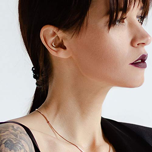 Pierced Owl - 16GA Stainless Steel Internally Threaded Crystal Paved Crescent Moon Top Flat Back Lip Cartilage Tragus Stud