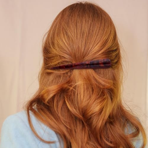 3Pcs Large Acrylic Hair Clips Set for Women, Pink, Brown, and Colors, Sturdy Hairpin Barrettes for Styling and Everyday Hair Accessories