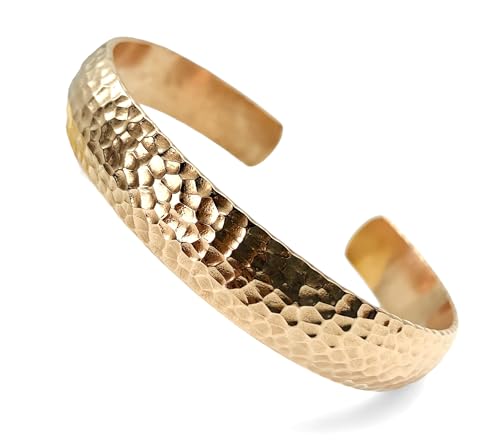 Healing Lama™ Hand Forged 100% Copper Bracelet. Made with Solid and High Gauge Pure Copper. - style: Hammered