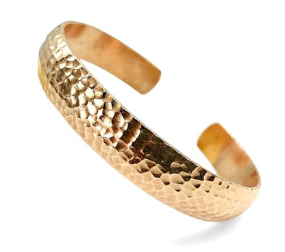 Healing Lama™ Hand Forged 100% Copper Bracelet. Made with Solid and High Gauge Pure Copper. - style: Hammered