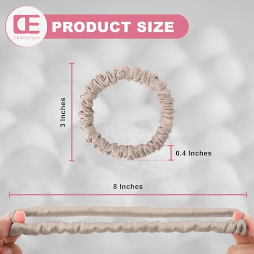 6Pcs Silk Hair Ties 100% Pure Mulberry Silk Scrunchies for Women Girls | No Hair Crease, Anti Frizz, Gentle Hold, No Damage, Color 09 - color: Color 09