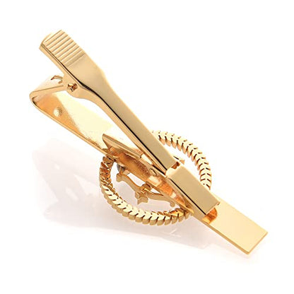 TINGKU Attorney Lawyer Cufflinks and Tie Clip for Men Gifts Scales of Justice Cuff links Tie Clasp Father in Law Enforcement Suit Shirt Jewelry - style: Tie Clip Gold