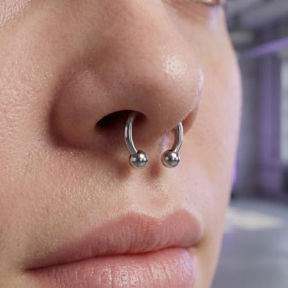 40 PCS 16G Lip Rings, Stainless Steel Horseshoe Labret Monroe Studs Eyebrow Rings Nose Rings, Body Piercing Jewelry Set for Women Men