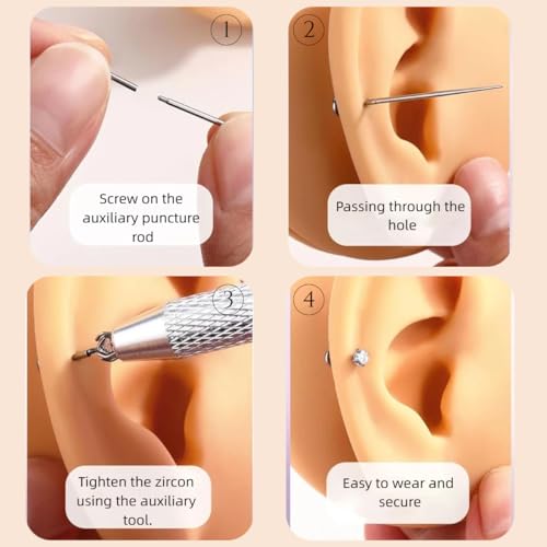 16G 18G 20G Hypoallergenic Threadless Flat Back Nose Studs Women | Medical Steel, CZ 1.5-3mm, Nostril Tragus Helix Piercing, A Secure Fit And Everyday Wear For Sensitive Skin - color: Gold-18G-D