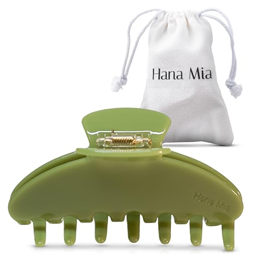 Luxury Green Claw Clip for Women | Our Large 4 Inch Hair Clip Creates Beautiful Half Ups, Secure Updos & Chic Daily Styles | Premium Acetate Claw with Secure Hold & Snag Free Teeth for Easy Styling - color: Green