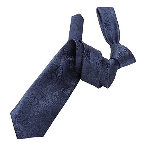 Alizeal Mens Gradient Paisley Necktie and Pocket Square Set | Elegant Design Perfect for Weddings Banquets Business Formal Events - color: 170-dark Navy