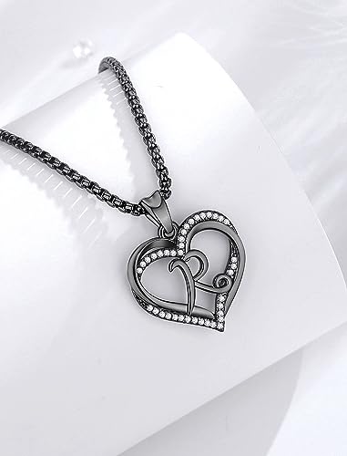 INFUSEU Unique Initial Necklaces for Women Girls Small Heart Letter Jewelry, Meaningful Personalized Gifts - style: R
