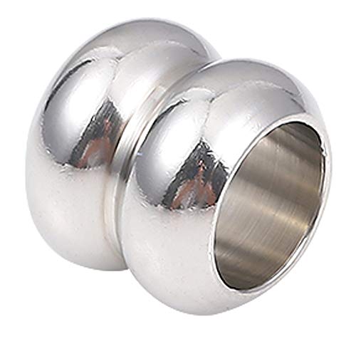 Stainless Steel Spacer Beads 8x9mm Double Threaded Loose Charm Caps Beads for DIY Jewelry Making 10pcs with 6mm Hole - color: 8x9mm 6mm