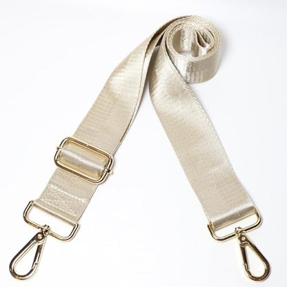 Kolti Purse Strap Replacement Crossbody Handbag Stripe Wide Adjustable - color: Gold Buckle-383
