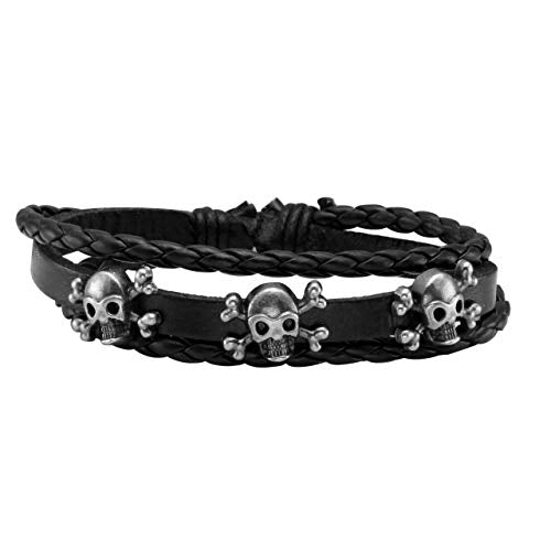 6-12PCS Braided Faux Leather Bracelet Punk Cuff Wrap Bracelets for Men Women Adjustable - color: F:10pcs