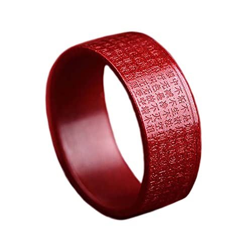 HETICA Cinnabar Feng Shui Ring, Attracting Wealth | Traditional Chinese Inspired Design, Everyday Wear, Meaningful Gift - size: US 12