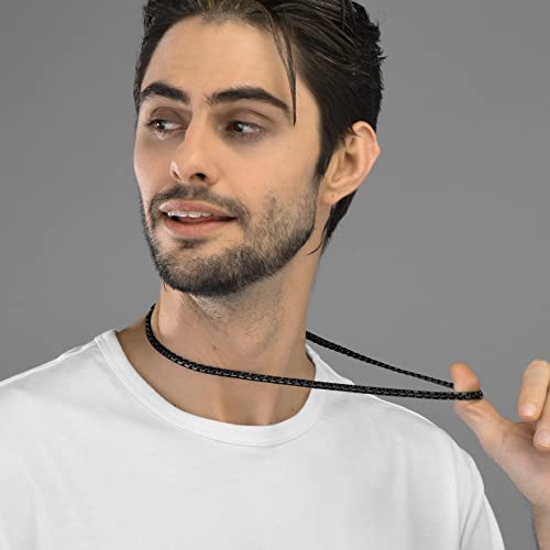 GoldChic JEWELRY Chunky Cuban Chains for Men,Stainless Steel Cuban Chain Necklace, Venetian Chain Curb Chain Hip Hop Jewelry,4/6/9/12/14mm Width,14-30 inch Length, Black/Gold Plated/Silver - color: Black, size: 24"(61cm), style: Venetian Chain-4MM width