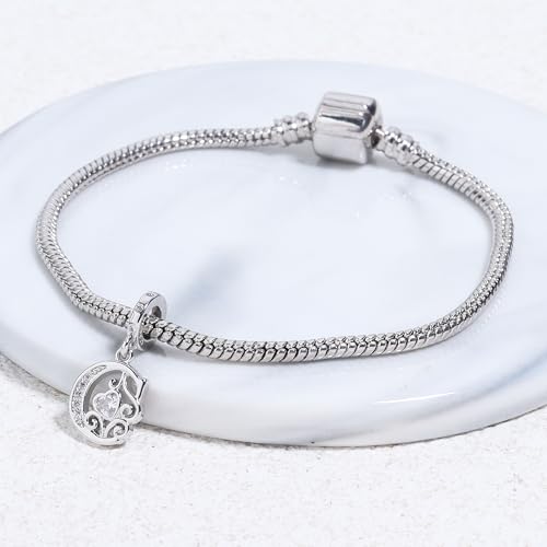 925 Sterling Silver Letter Charms for Pandora Bracelets Silver Letter A Alphabet Charm Initial Dangle Charms Beads Jewelry Gift for Women - style: Dangle Letter Charm C