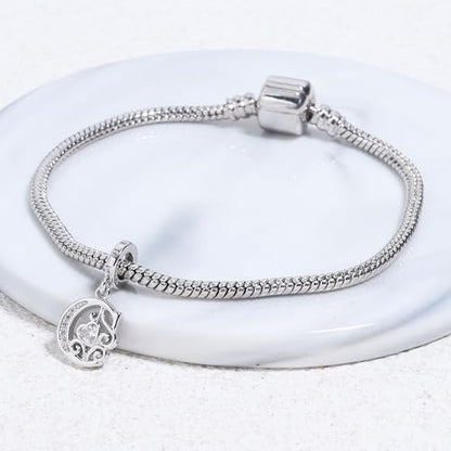 925 Sterling Silver Letter Charms for Pandora Bracelets Silver Letter A Alphabet Charm Initial Dangle Charms Beads Jewelry Gift for Women - style: Dangle Letter Charm C