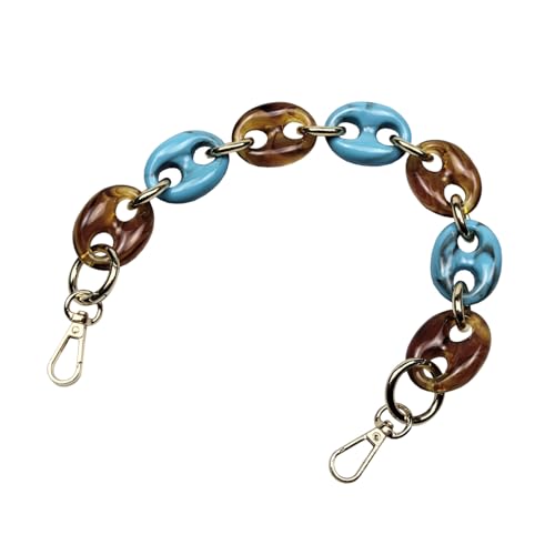 Acrylic Resin Chain for Purse,Handbag Decoration Chain Strap,Bag Accessories Chain Charms - color: Bignostril Blue Amber 40cm