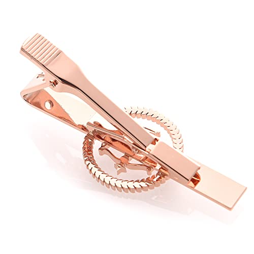 TINGKU Attorney Lawyer Cufflinks and Tie Clip for Men Gifts Scales of Justice Cuff links Tie Clasp Father in Law Enforcement Suit Shirt Jewelry - style: Tie Clip RoseGold