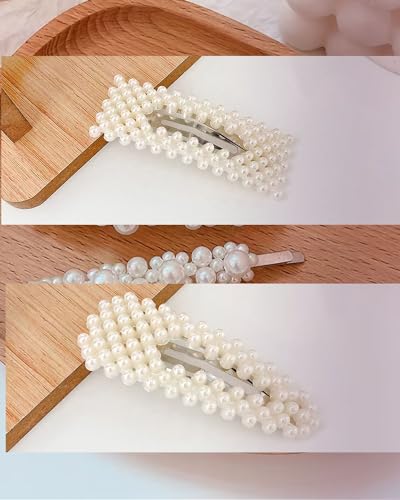 JELIEE 8 PCS Pearl Hair Clips Large Pins Barrette Ties Hairpins for Woman Headwear Sweet Accessories Fashion Cute