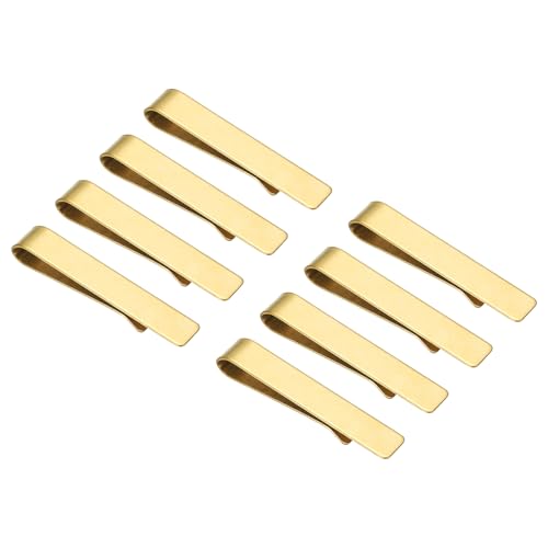 PATIKIL Skinny Tie Clips, Stainless Steel Tie Clips for Men Wedding - color: Gold