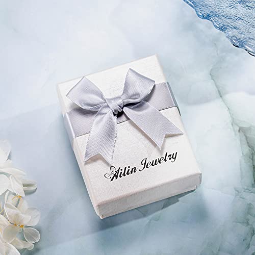 AILIN 925 Sterling Silver Custom 3D Vertical Bar Necklace Personalized Back Engraved Necklace With Any Name 1-9 Birthstones Pendant Necklace For Family Mother Grandmother