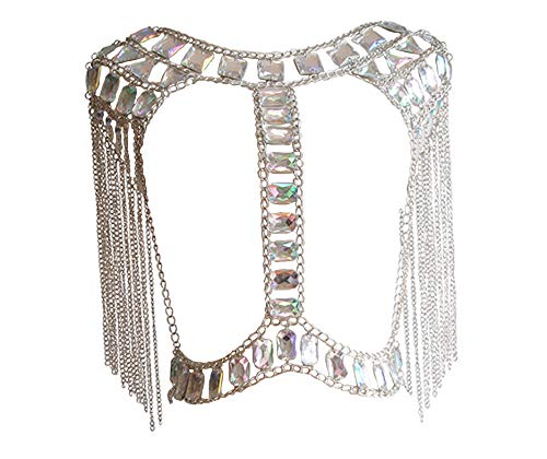 Women Sexy Jewelry Night Shop Costume Shoulder Body Chain - color: Silvery -Shoulder body chain