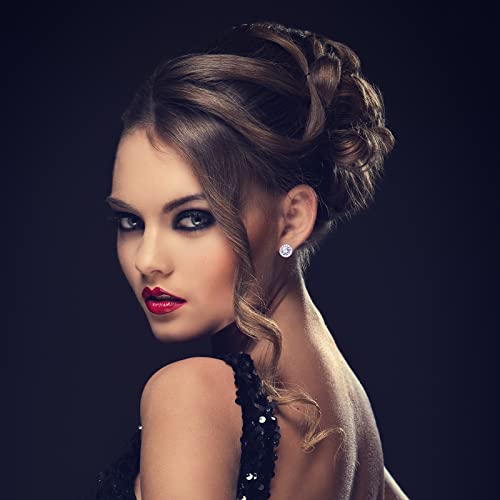 Earrings Holy Stud Earrings for Girls/Women, Sliver Gold Wedding Earrings for Bridesmaids - color: Halo Shape|Silver