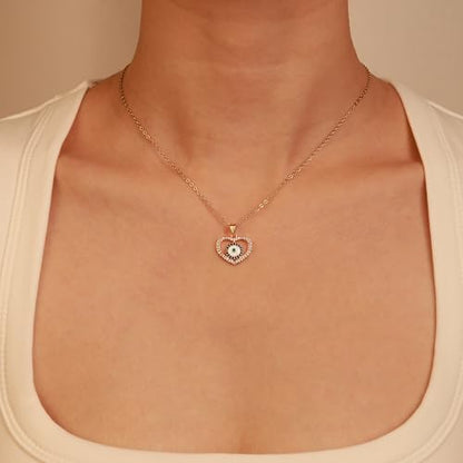 2 PCs Gold Plated Necklace Set for Women - Non Tarnish Jewelry Gift with Fashion Design - style: Evil Eye 1