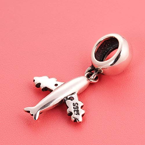 Charms for Bracelets and Necklaces Statue of Liberty CHARM and Family Clasp Safety Chain Charm Beads Charms Jewelry for Women - color: Aircraft Pendant