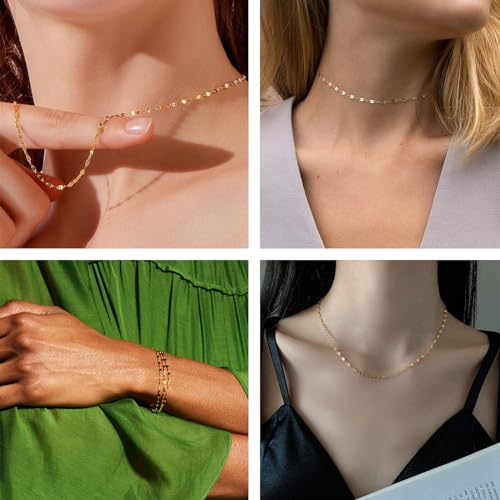 Jabogrii 32.8 Feet Lip Jewelry Making Chains Bulk 18K Gold Brass Chain | Permanent Chain for Jewelry Making DIY Craft Chain Roll Jewelry Findings - color: Lip Gold