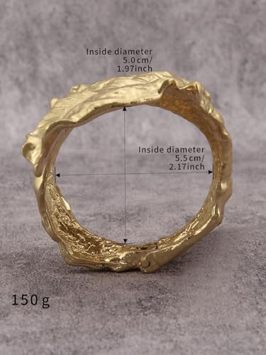 Chunky Bangle Bracelets for Women Cuff Bracelet Thick Gold Bangles Open Wide Arm Cuffs Bracelets Boho Jewelry - style: Gold Bangle Bracelet