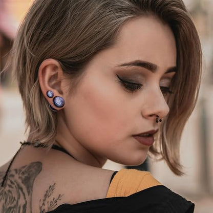 54/102Pcs Ear Stretching Kit 14G-00G Acrylic Ear Gauge Stretching Kit with Heart Plugs Gauge Tapers Ear Tunnels Horseshoes Taper Spiral Tapers Gauges Ear Expanders for Men Women - color: Pink