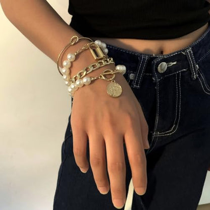 116Pieces Gold Plated Jewelry Set with 8 PCS Necklace, 22 PCS Bracelet, 66 PCS Stud Dangle Earring, 20 Pcs Knuckle Rings for Women Valentine Anniversary Friendship Gifts (GOLD SET)