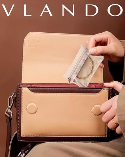 VLANDO Jewelry Travel Case,Travel Jewelry Organizer with Clear Velvet Jewelry Bags Zipper Pouch for Women Girl Gift 20Pcs - color: A.20 Bag