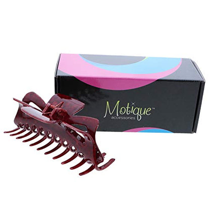 5.5 inch Jumbo Jaw Clip Extra Large Marbelized Hair Claw for Women(Red) - color: Red