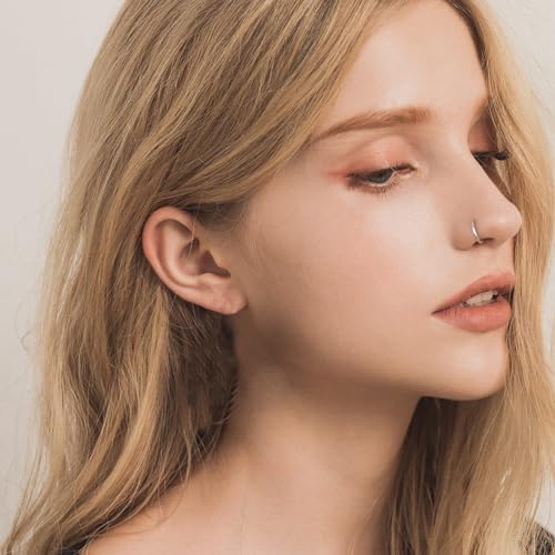 20G Double Nose Ring Hoop for Single Piercing - 2-36 Pcs Jewelry for Women - color: Colorful-36PCS