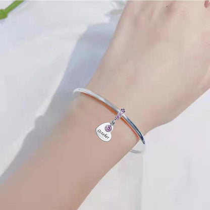 NARTGO January-December Birthstone Birthday Charm Heart Dangle Beads Jewelry Gift for Women Compatible with Pandora Bracelets & Necklaces - style: October Birthstone