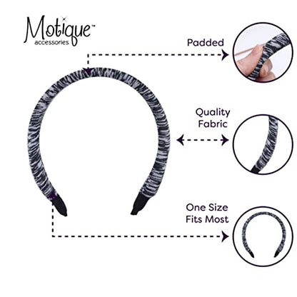 Padded Headband for Women for Women (Grey Stripe) - color: Striped Grey