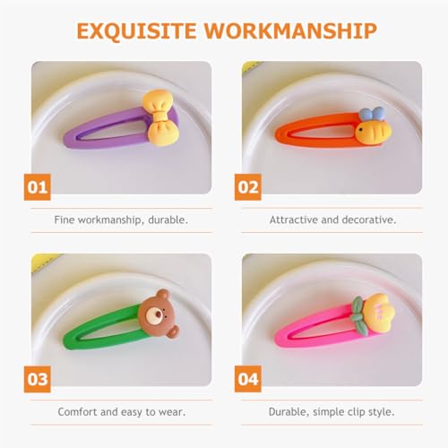 10pcs Hair Clips Cartoon Fruit Hairpins Set for Kawaii Hair Accessories Mixed Styles Style
