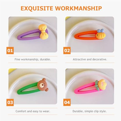 10pcs Hair Clips Cartoon Fruit Hairpins Set for Kawaii Hair Accessories Mixed Styles Style