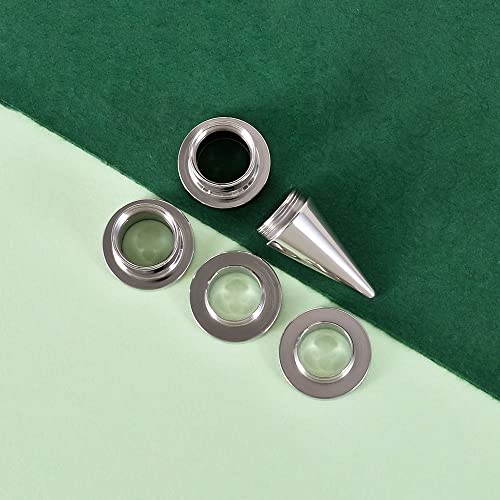 36PCS Ear Gauge Stretching Kit Stainless Steel Double Flare Alloy Tapers 3 In 1 Plugs Set Eyelet 14G-00G - color: (1.6-10mm)-Silver-Screw Fit