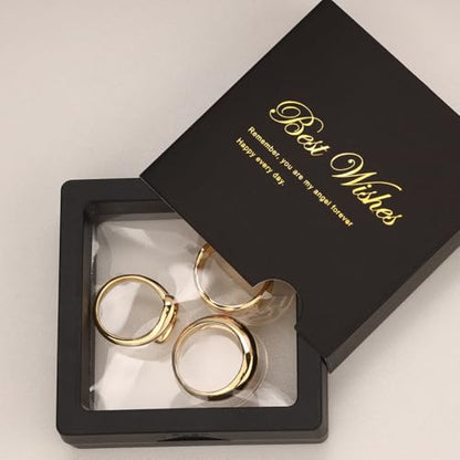 Chunky Gold Rings for Women Non Tarnish, 18K Gold Plated Statement Dome Rings Stacking,Thumb Ring, Mens Silver Eternity Wedding Band Jewelry Size 5-11 - color: GOLD