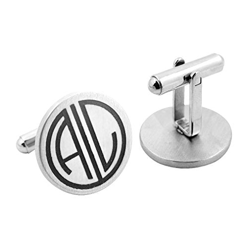 MUEEU Groom Wedding Cufflinks Engraved of All The Walks We Have Take Square Round Cuff Link Tie Clip