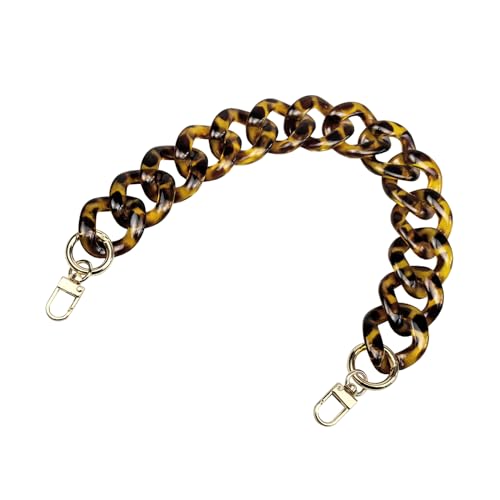Acrylic Resin Chain for Purse,Handbag Decoration Chain Strap,Bag Accessories Chain Charms - color: Tortoise/Flat/40cm