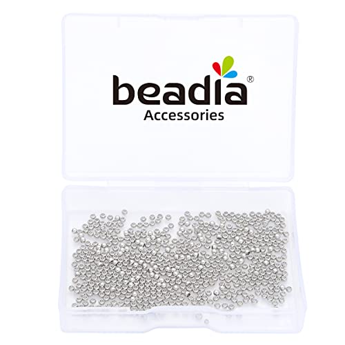 Platinum Plated Round Spacer Beads 2mm 600pcs for Jewelry Making Findings Non Tarnish - color: Platinum, size: 2mm