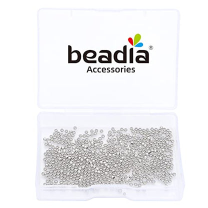 Platinum Plated Round Spacer Beads 2mm 600pcs for Jewelry Making Findings Non Tarnish - color: Platinum, size: 2mm